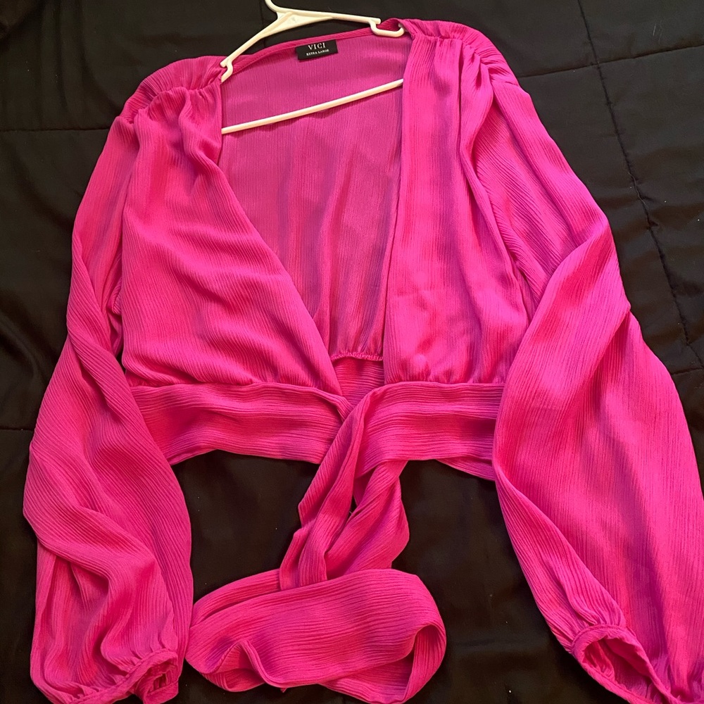 Vittoria Pink Wrap Top